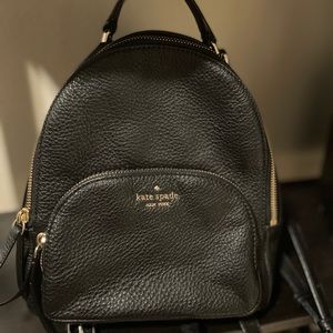 Kate Spade Black Leather Backpack